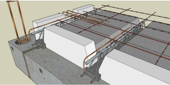 Rupteurs Thermiques Longitudinaux et Transversaux avec plancher poutrelles et entrevous béton